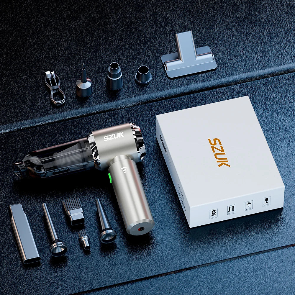 Aspirador Portátil SZUK 985000PA - Para Carro e Casa, Compacto e Potente, com Função de Sopro Aspirador Portátil SZUK 985000PA - Para Carro e Casa, Compacto e Potente, com Função de Sopro